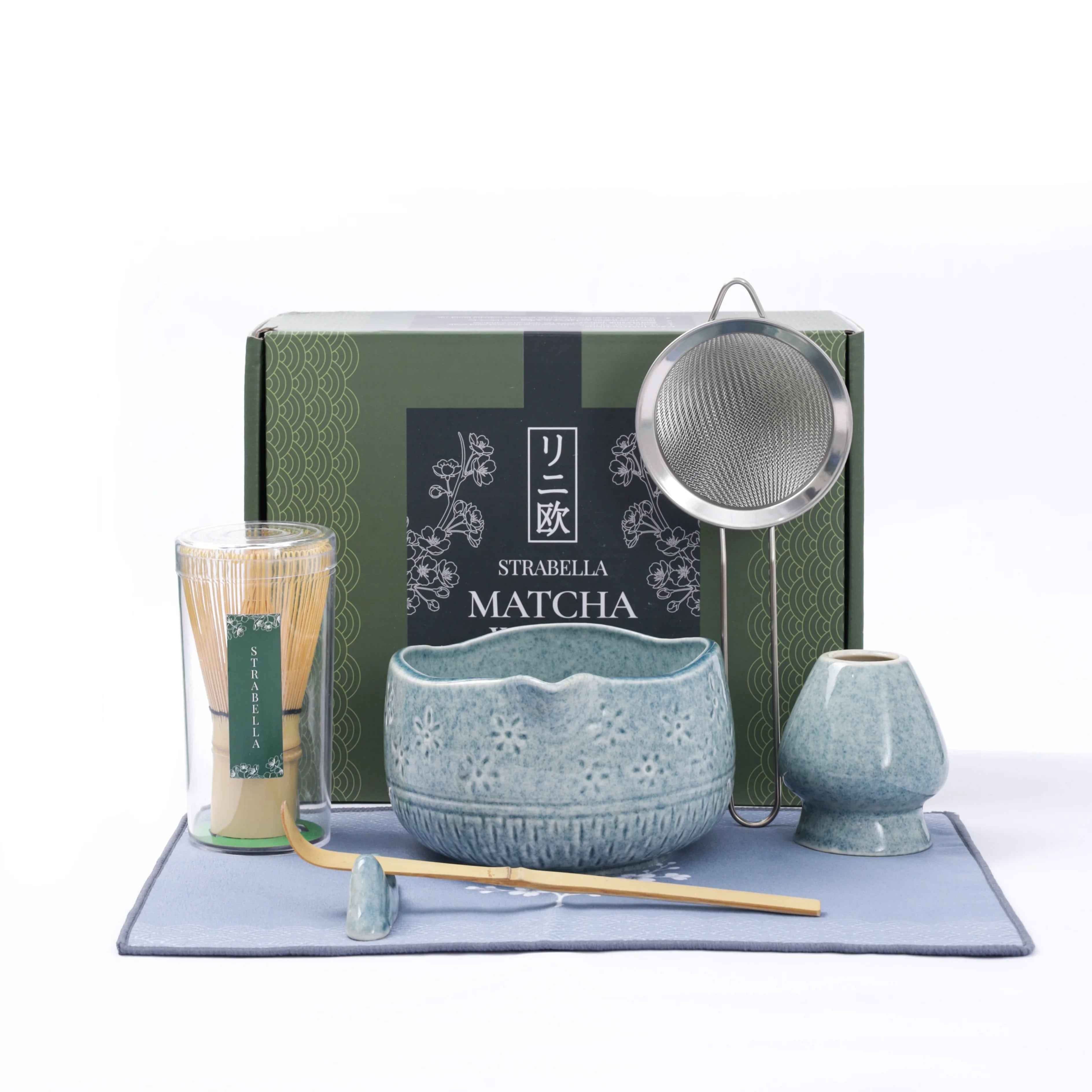Matcha Whisk Set with Ceramic Bowl – Premium Bamboo Chasen & Gift-Ready Tea Kit
